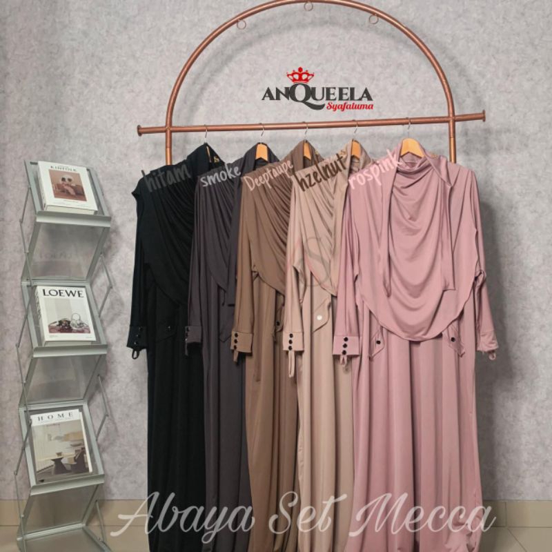 Abaya Set Khimar Syari Gamis Wanita Jersey Daily Syari