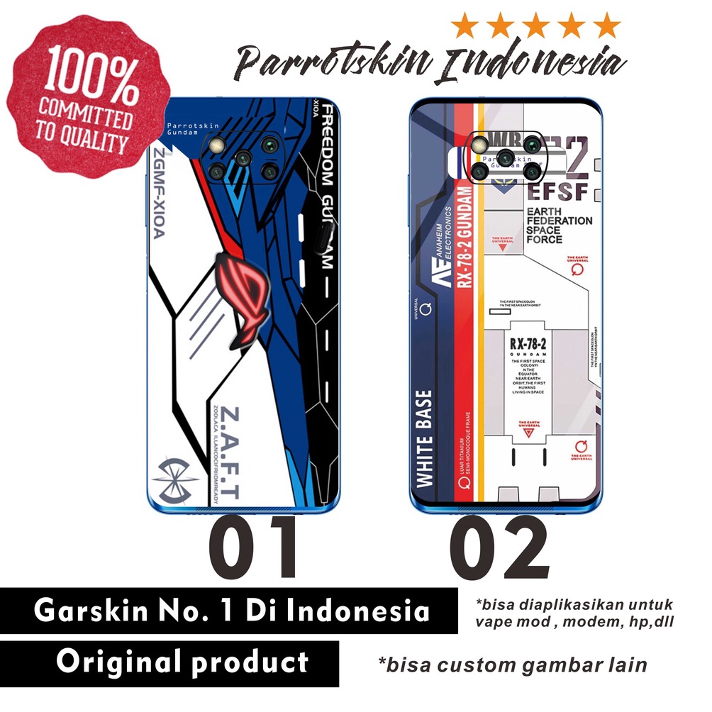 GEBYAR PROMO Garskin Skin Xiaomi Poco X3 Pro NFC F1 F2 F3 pro GUNDAM ROG Style case