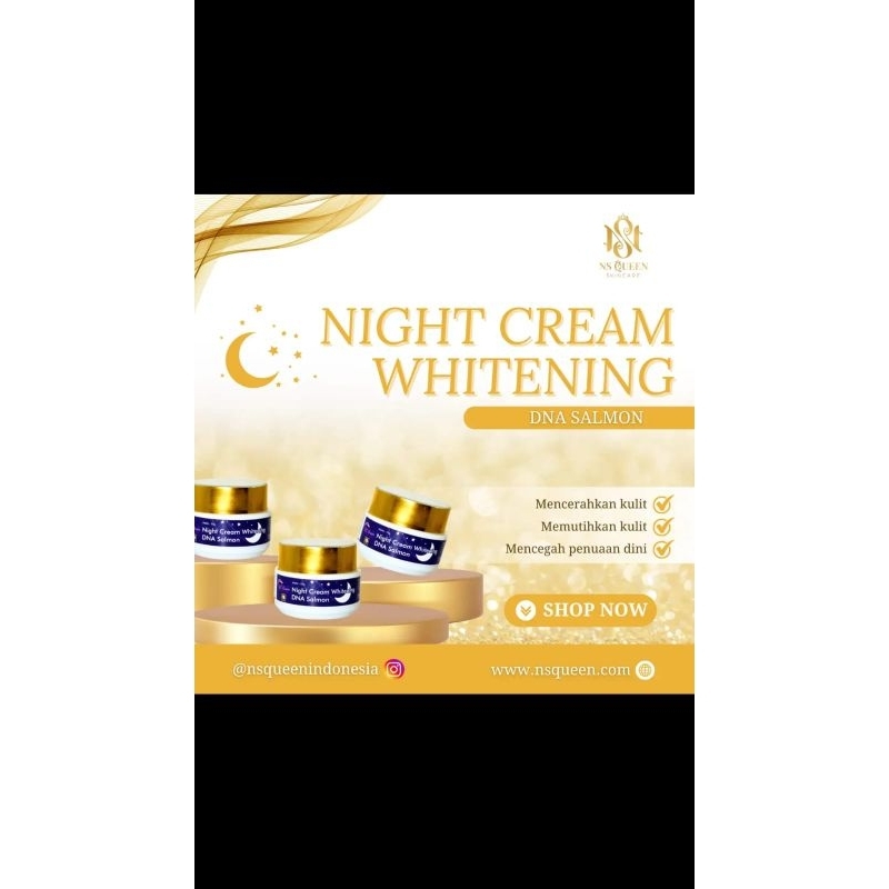 NS QUEEN NIGHT CREAM WHITENING DNA SALMON