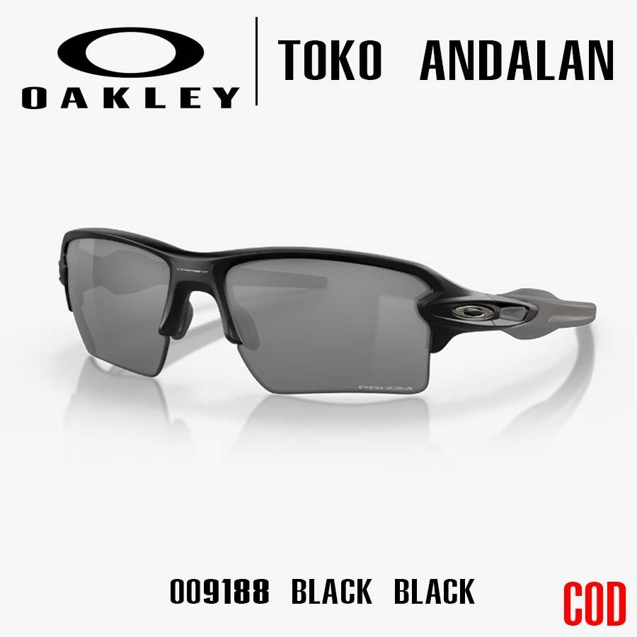 【100% ORI】Kacamata Hitam Oakley Original Sunglasses Holbrook FLAK 2.0 OO9188 Black Grey Wanita Pria 