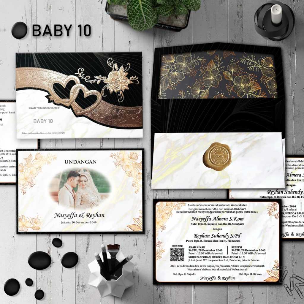Baby 10 (Amplop + Isi) Blangko Undangan | Undangan Murah | Free File Setting