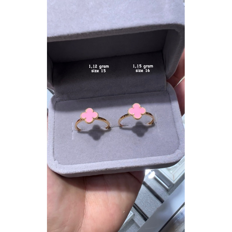 Cincin Vancleef van cleef pink cincin emas vancleef