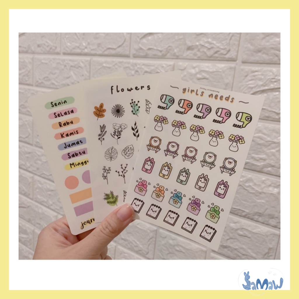 

Sticker Aesthetic Journal Scrapbook | Stiker Dekorasi | Stiker Lucu