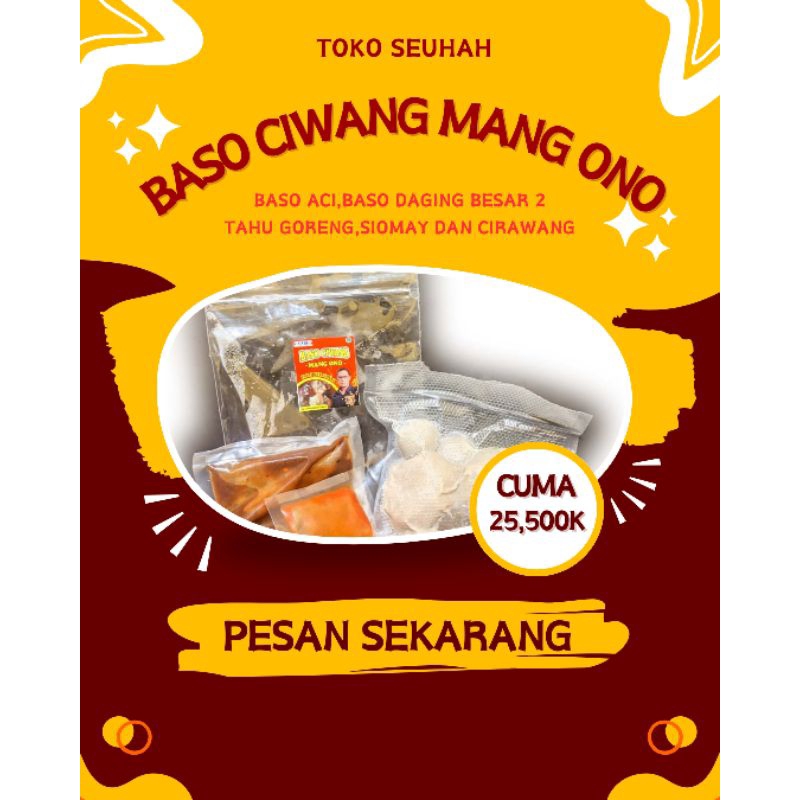 

Baso viral mang ono Garut misdaseum kemasan vakum (varian baso gede 2)