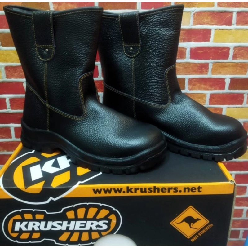 Sepatu Safety KRUSHERS TEXAS BLACK ORIGINAL/ Safety Shoes Crusher Texas Hitam
