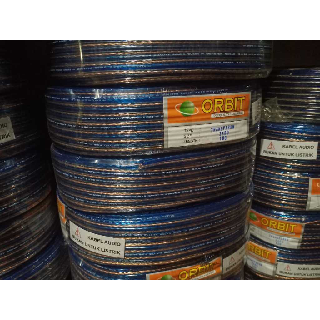 KABEL LISTRIK TRANSPARAN KABEL SERABUT PER ROL