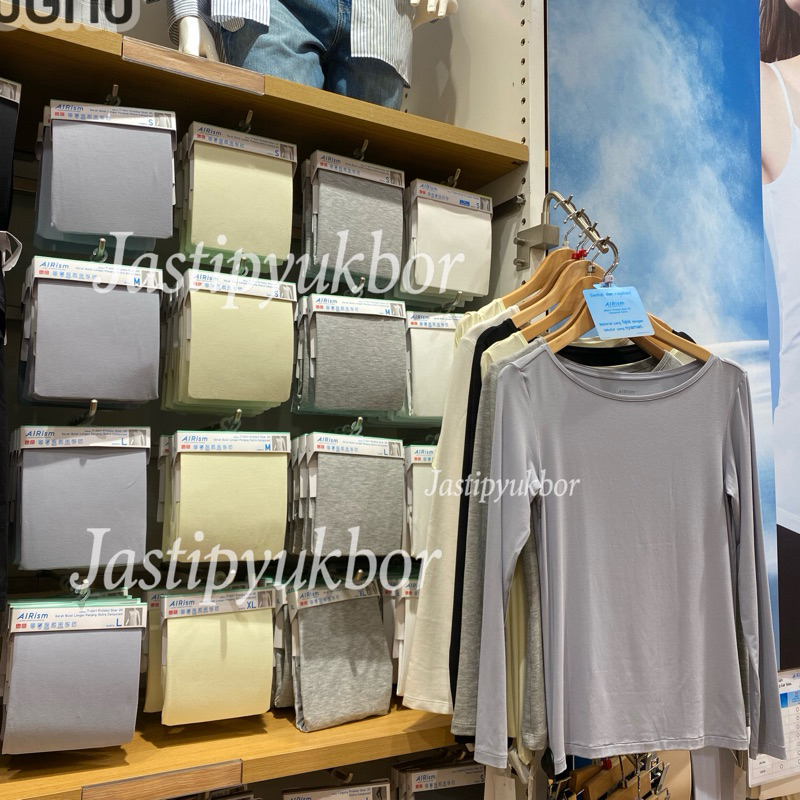 Airism Manset Tshirt Crew Neck Uniqlo