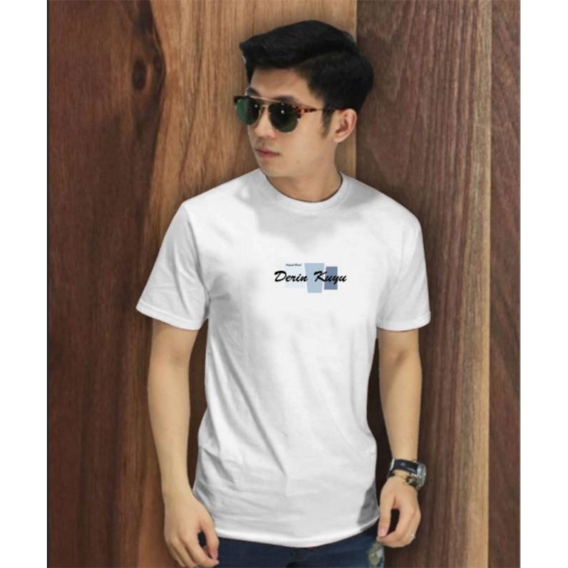 Baju kaos distro pria DERINKUYU kaos sablon keren model terbaru