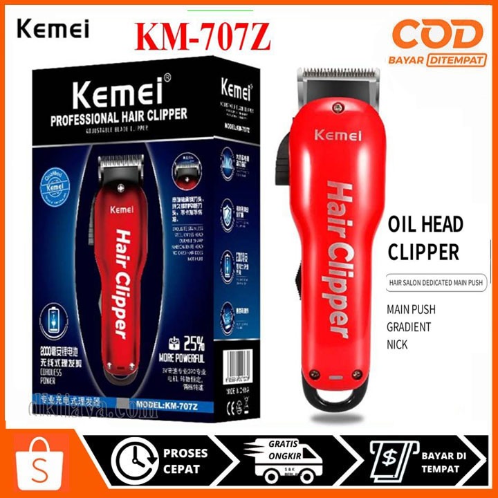 Alat Cukur Rambut Kemei km 707Z hair clipper km707z Barber Cordless CAS Cukuran Original NEW PROMO