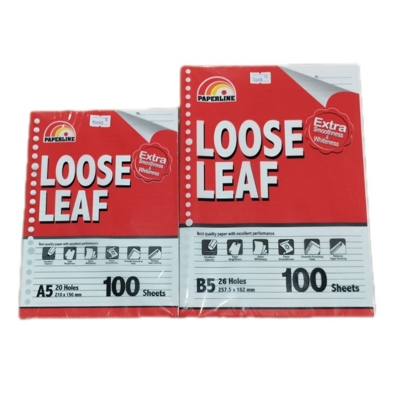 

Kertas Binder Loose Leaf A5 - B5 isi 100 Lembar Paperline