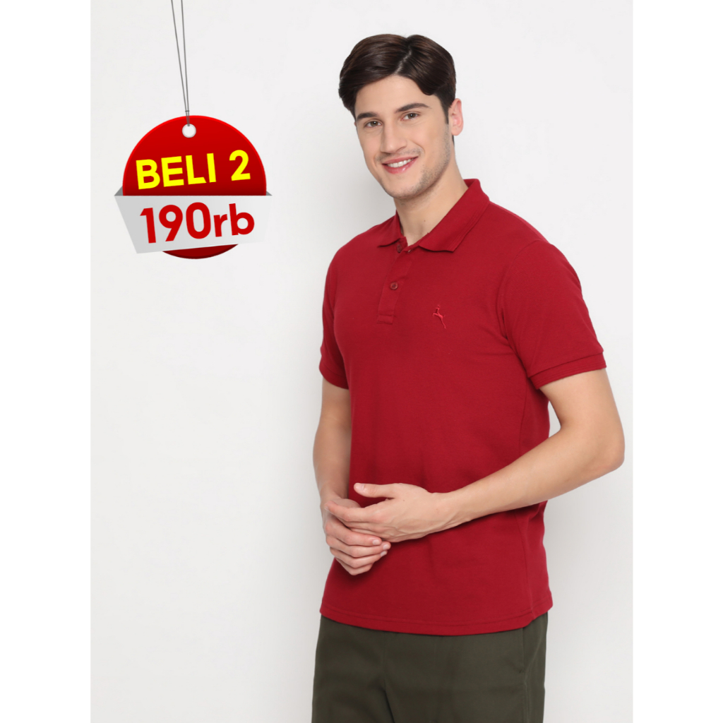 ROMP Kaos Polo Kerah Lacost - Maroon