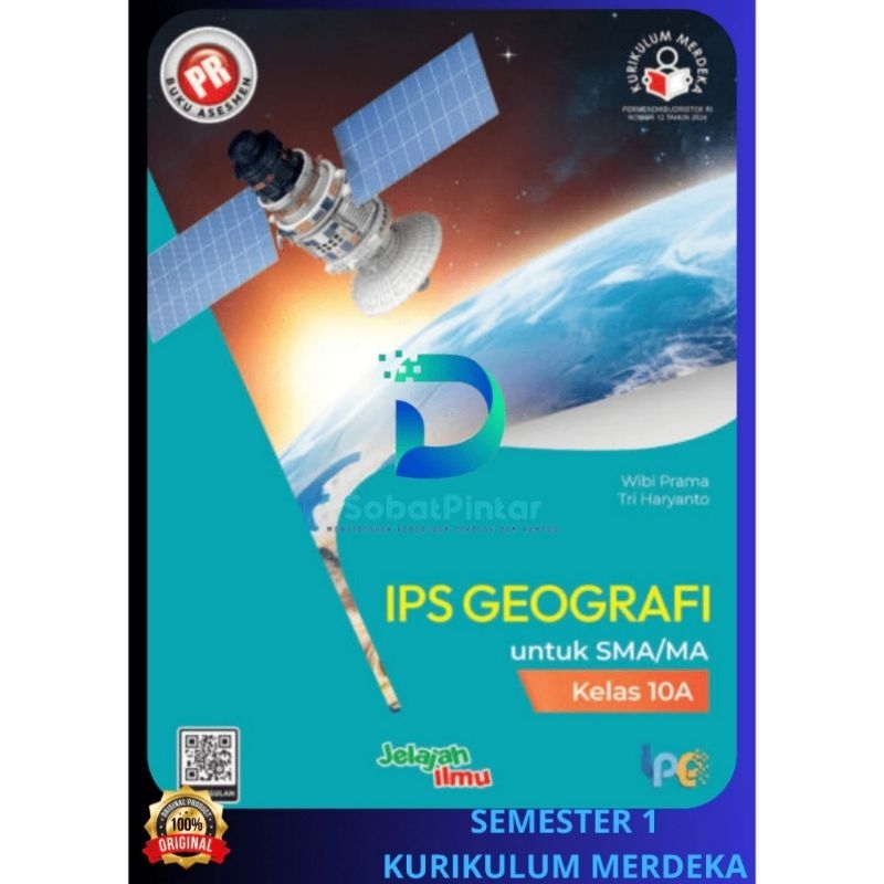 Buku lks pr interaktif IPS Geografi kelas X, 10 semester 1 tahun 2024 kurikulum merdeka Intan Pariwa