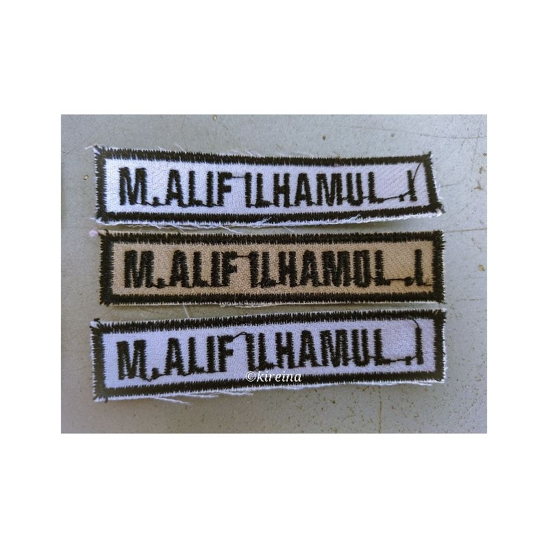 bet nama bordir sekolah/bet nama sekolah/bet nama bordir/bet nama bordir murah/bet nama/nama dada mu