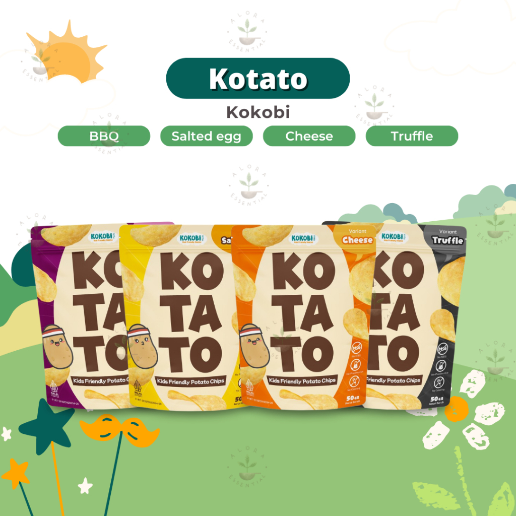 

Kokobi Kotato Potato Chips Keripik Kentang 60 gram - Snack Anak