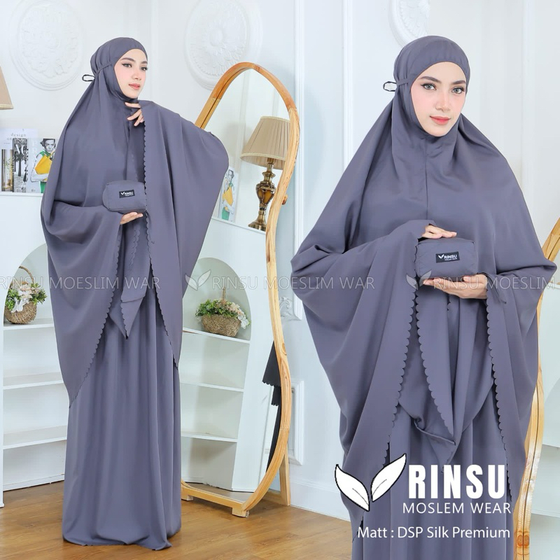 Mukena Travel khadijah Malaysia Lacercut Despo silk Import