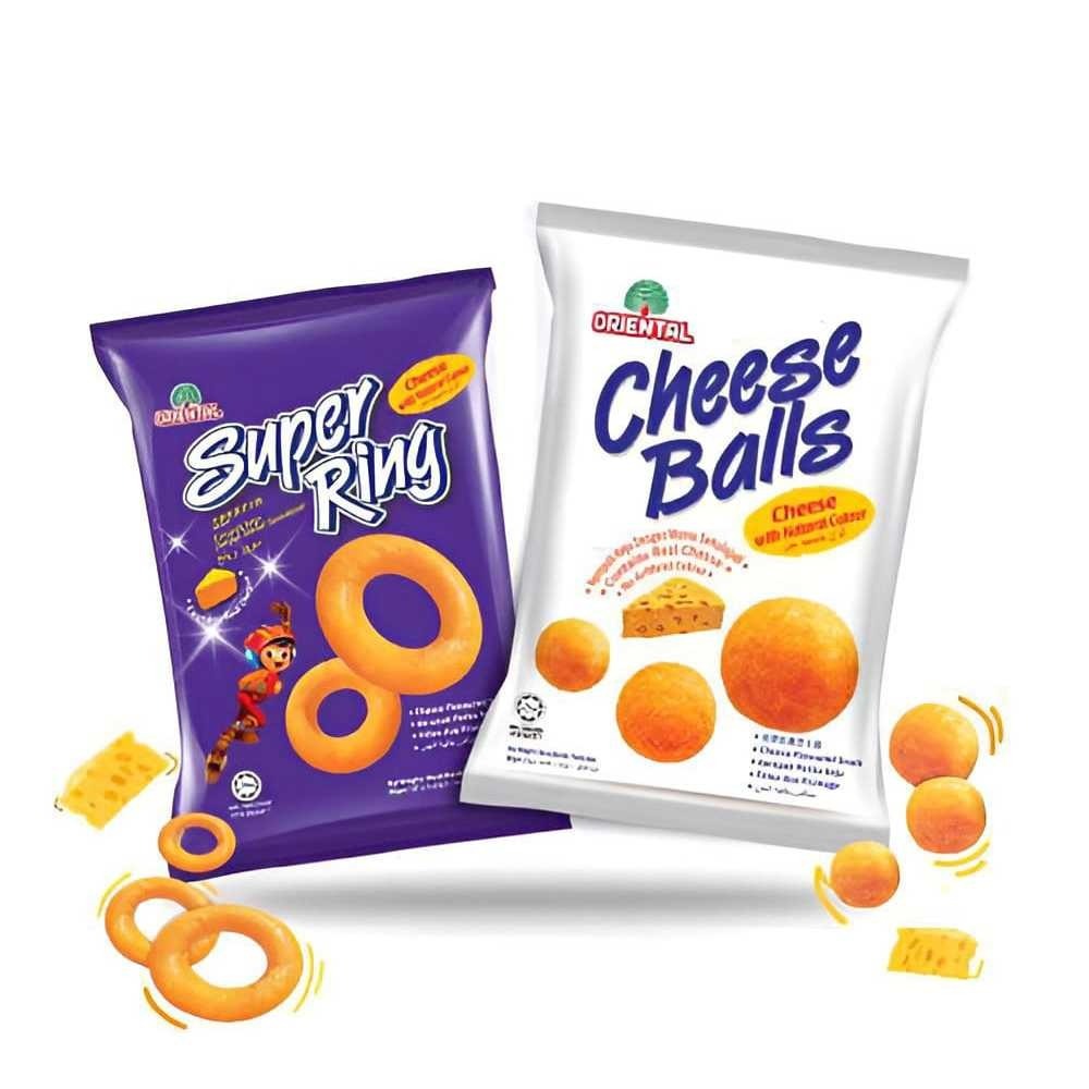 

Oriental Cheese Balls Snack Keju Bola / Super Ring 60gr HALAL