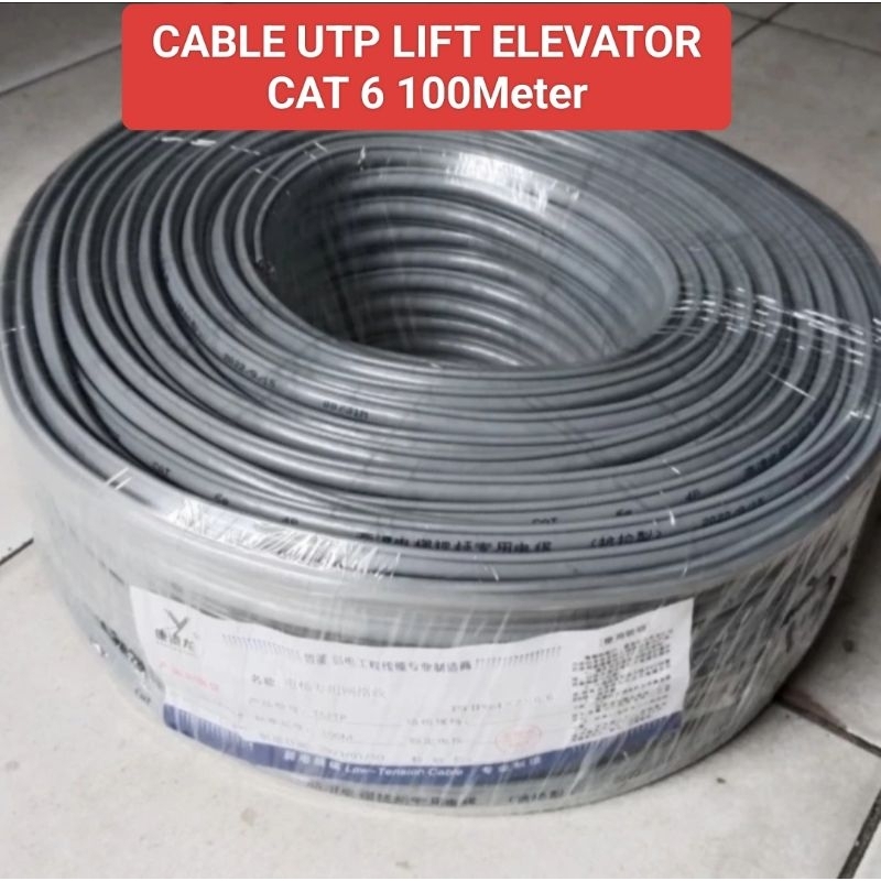 Cable UTP Cat6 Lift Elevator 100 Meter/Kabel LAN UTP Cat6 Lift