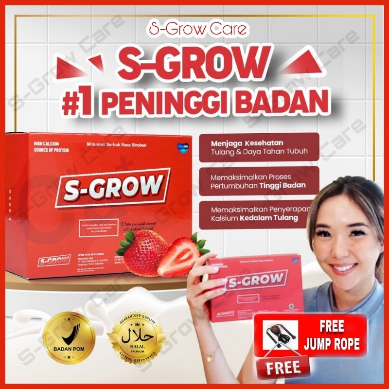 

S-GROW - Susu Peninggi Badan High Calcium (Free Skipping / Tumbler )
