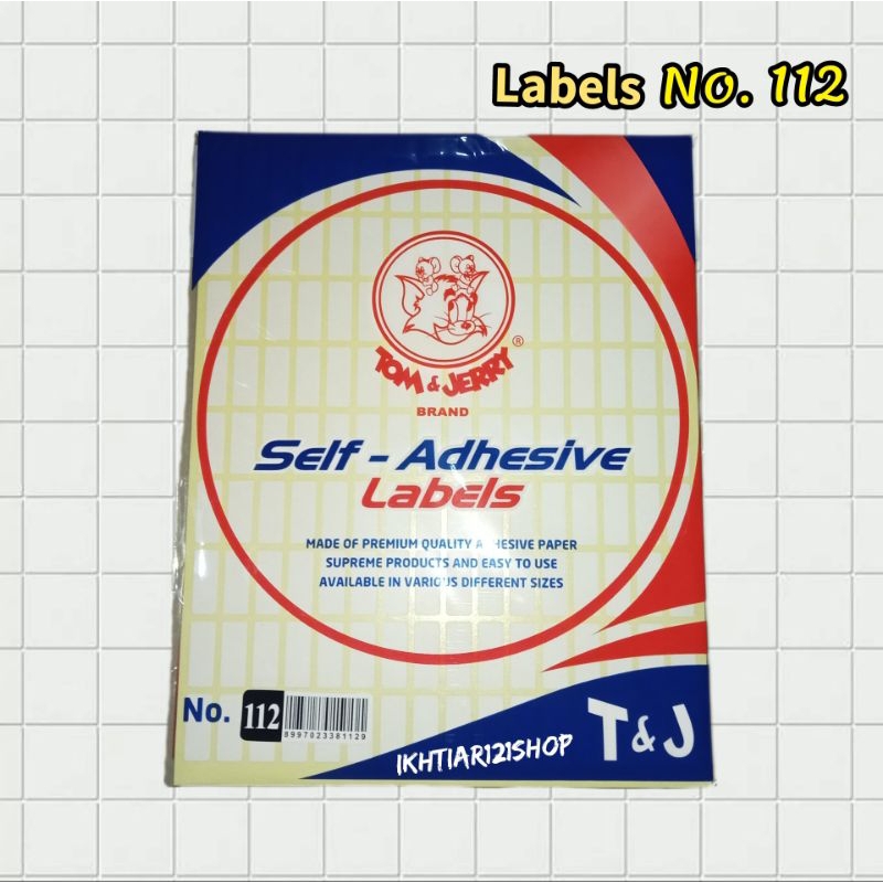 

1 Pack Stiker Label No.112/Lebel Stiker Self Adheshives perpack isi 10 lembar