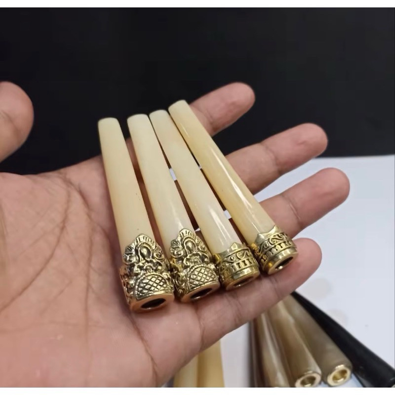 PIpa Rokok Tulang Brahman Bervariasi Ring Alpaka Premium