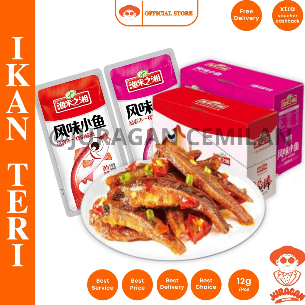 

JURAGAN Cemilan Ikan Teri Instant Cepat Saji / Ikan Teri Spicy Halal buat Lauk Makan HALAL