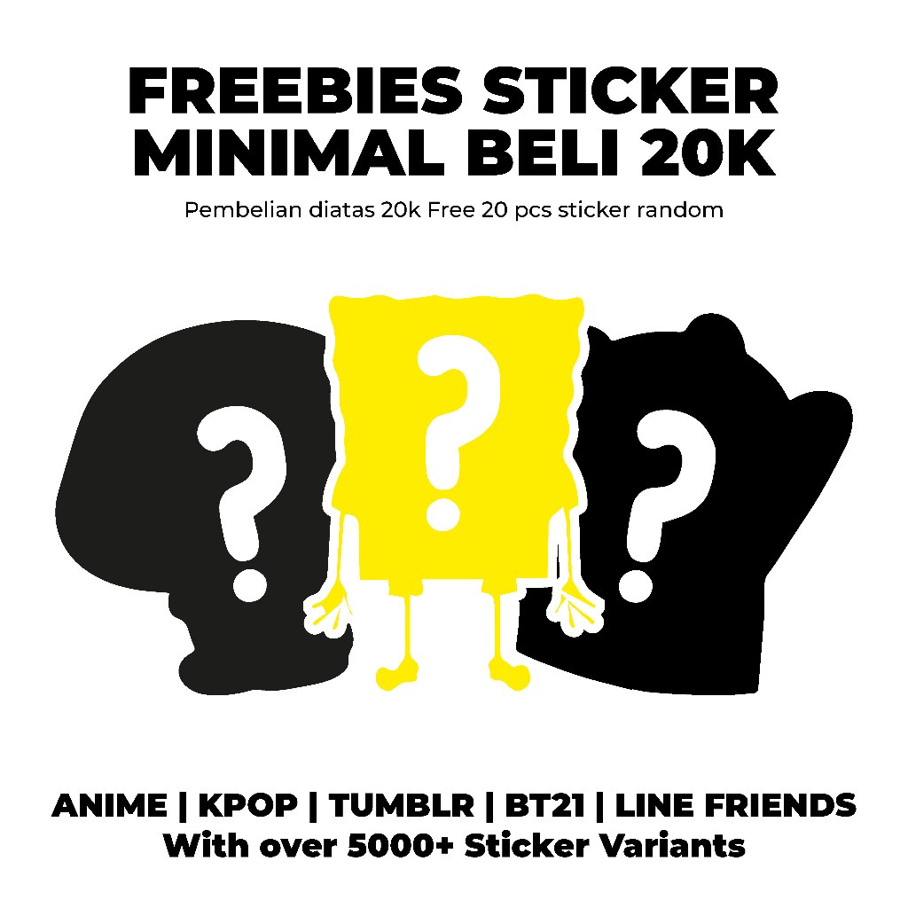 

[20 pcs] Sticker Random Freebies Only | Anime Kpop Tumblr | BT21