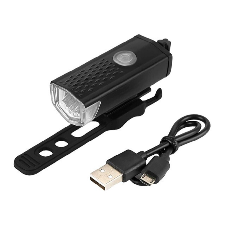 Lampu senter sepeda terang cahaya putih bisa di cas dan anti air