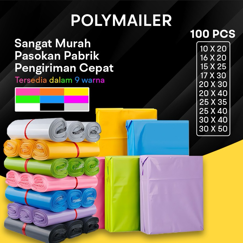 

Premium Packaging Polymailer Biru Semi Glossy, Isi 100 PCS, Tebal & Termurah