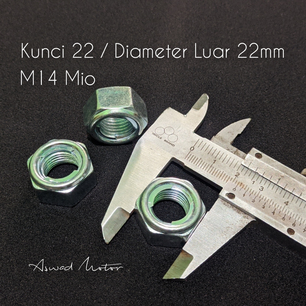 Mur As Roda Belakang Yamaha Mio K22 M14 / Mur Lock M14 K22 Mio / Mur Kunci 22 / Mur Roda belakang Mi