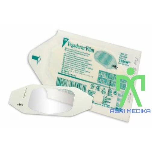 3M Tegaderm Film IV 1624 6x7cm Plester Luka Penutup Luka Pasca Operasi Anti Air Perban Infus set