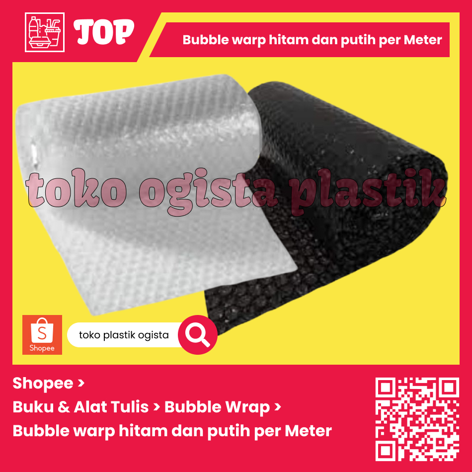 

Bubble warp hitam dan putih per Meter