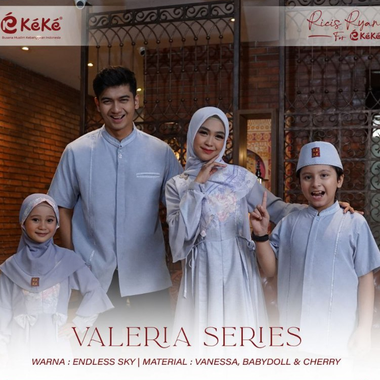 VALERIA SERIES SKY BLUE BIRU LANGIT BIRU MUDA RIA RICIS FOR KEKE BY KEKE BUSANA GAMIS DEWASA GAMIS A