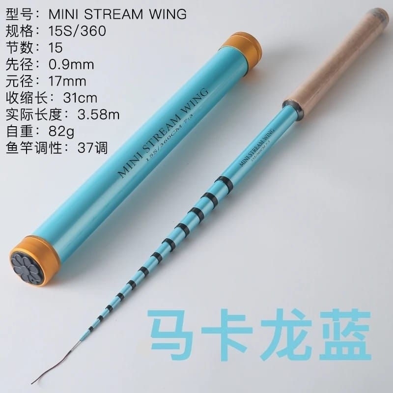 Tegek Mini Stream Wing 360 15S 7:3 Biru JoranTanago