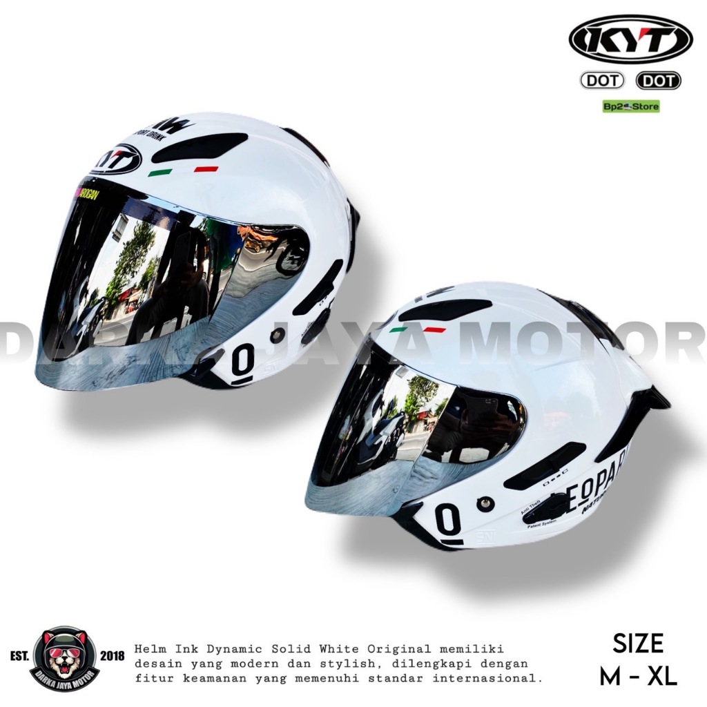 HELM KYT GALAXY FLAT R GREY DOFF LEOPARD WHITE LEOPARD KYT GALAXY FLAT R PAKET GANTENG DOUBLE VISOR