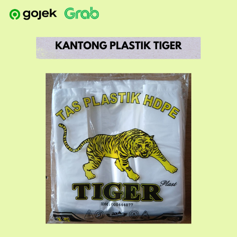 Kantong Kresek Plastik Bening Merk Tiger - Kantong Bening Tiger  Uk 15
