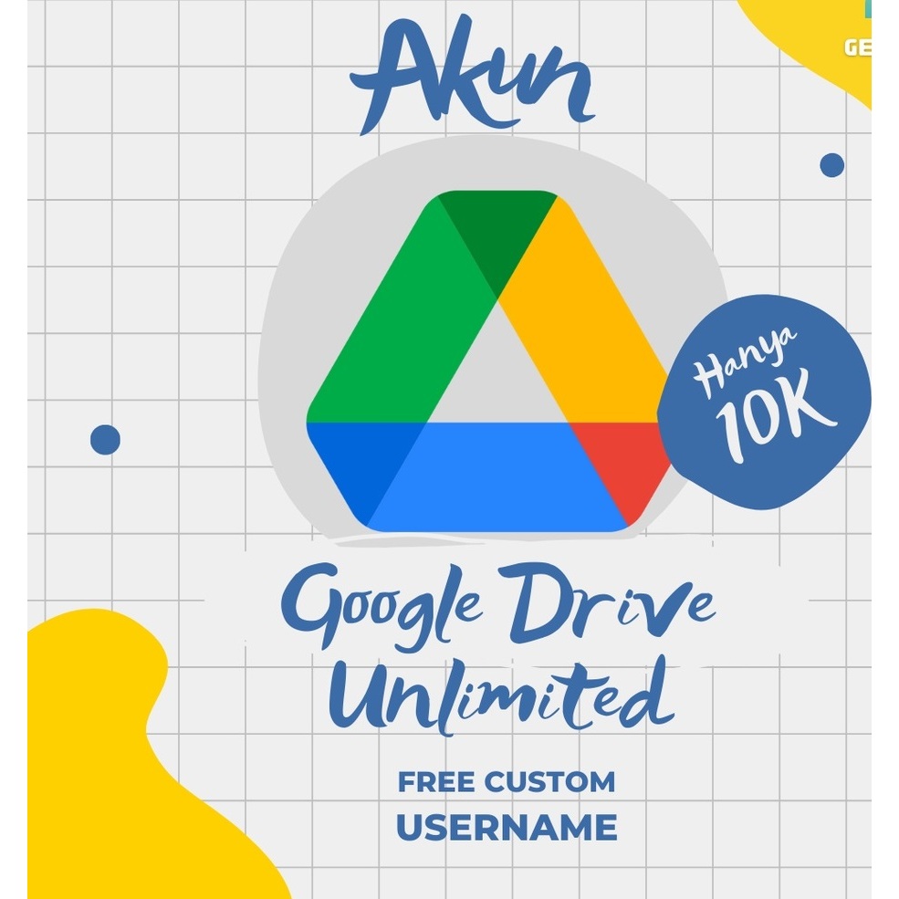 Google Drive Unlimited Storage Lifetime Bergaransi Resmi Gdrive