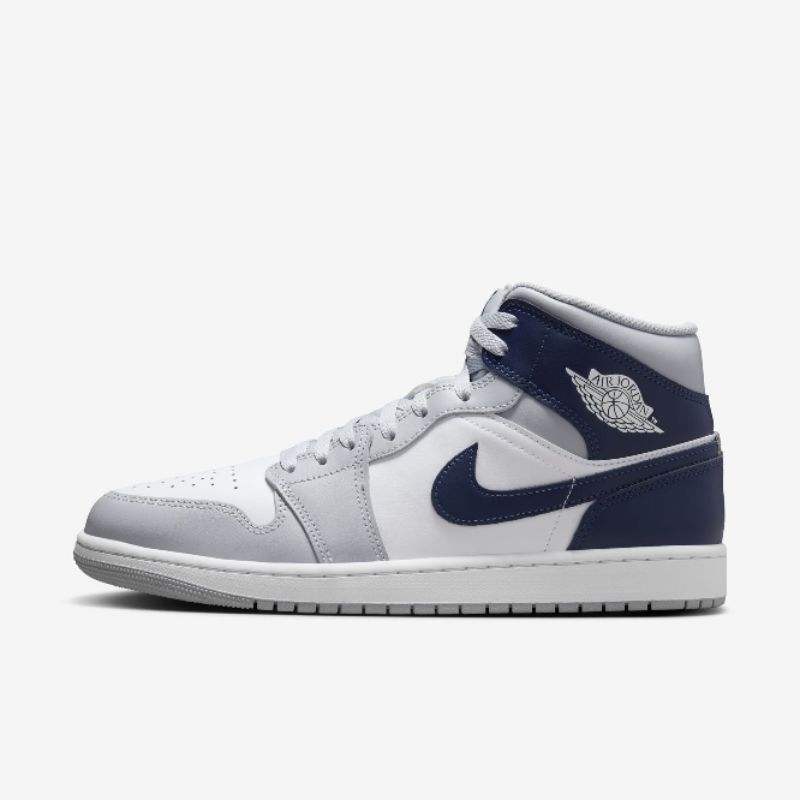 Air Jordan 1 Mid WOLF GREY MIDNIGHT NAVY