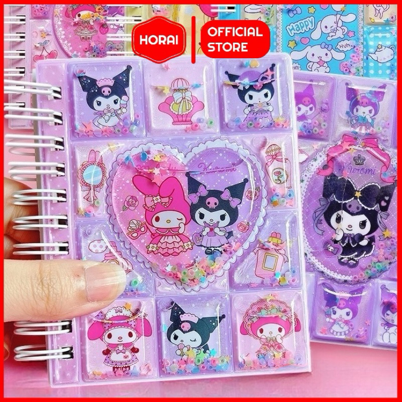 

Buku Tulis Air Sanrio Kuromi Cinnamorol Melody Diary Memo Pad Catatan Kecil Ring Full Color
