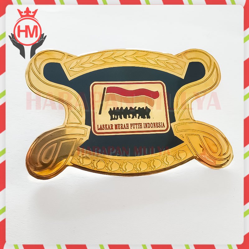 Pin BIru LMPI Laskar Merah Putih Indonesia Emblem Pin LMPI Murah - Harapan Mulya