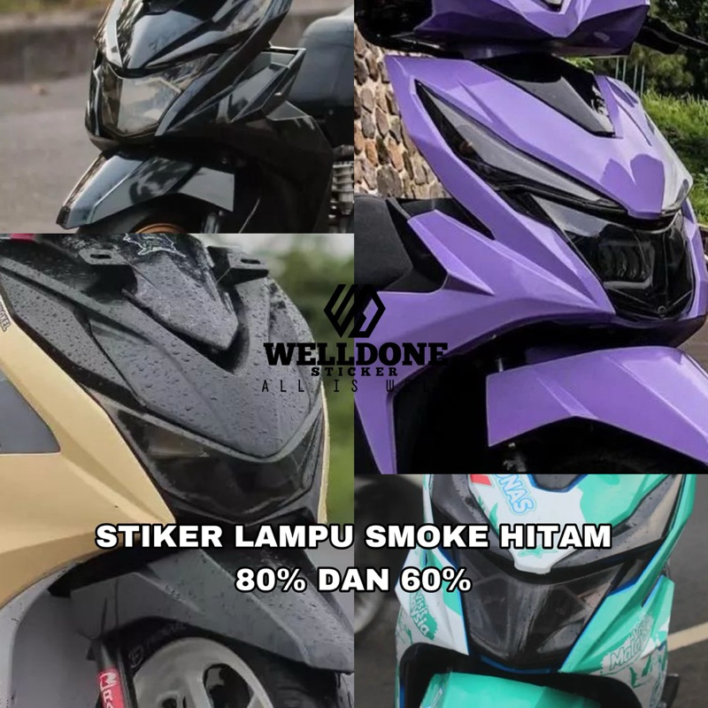 skotlet motor smoke hitam stiker hitam transparan untuk lampu motor atau mobil an body motor