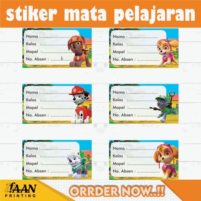 

dfaan ~ STIKER LABEL NAMA PELAJARAN VERSI PATWAL LUCU 15 PCS TIDAK LUNTUR