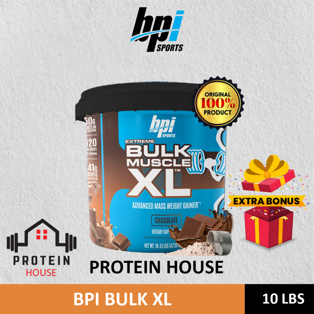 Bpi bulk xl 2,3lbs dan 10lbs gainer bpi bulk muscle gainer BPOM