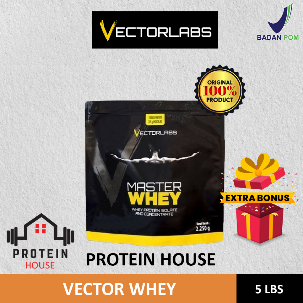 Vectorlabs Master Whey 5lbs dan vectorlabs Master Whey 10lbs  BPOM