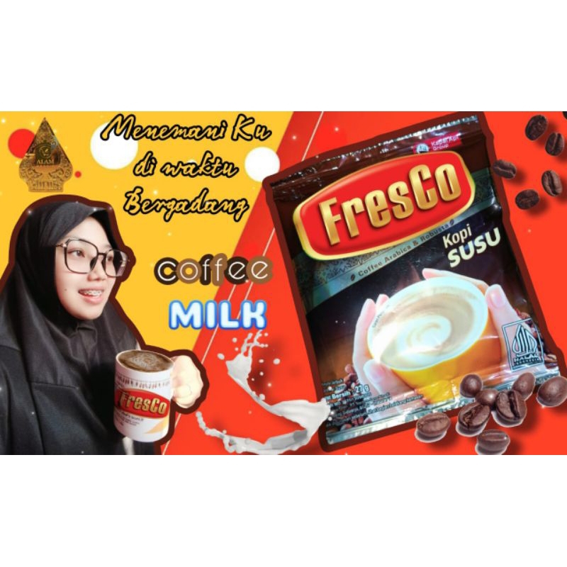 

FRESCO Kopi Susu 27g, 1 renteng isi 12 sachet