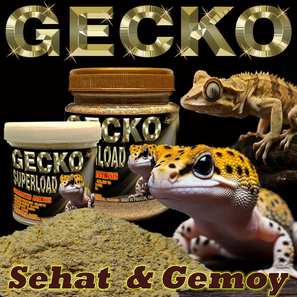 30GR GECKO SUPERLOAD GUTLOAD ESSENTIAL SUPLEMENT FOOD GECKO MAKANAN BERNUTRISI JANGKRIK ULAT HONGKON