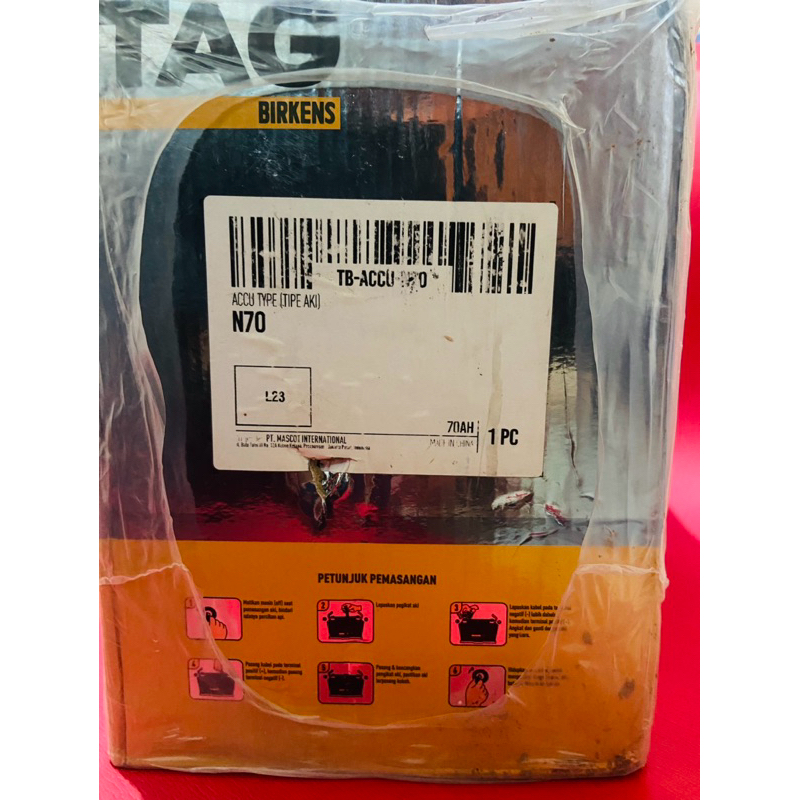 AKI MOBIL KERING KUDA L300/AKI BATTERY TAG BIRKENS N70