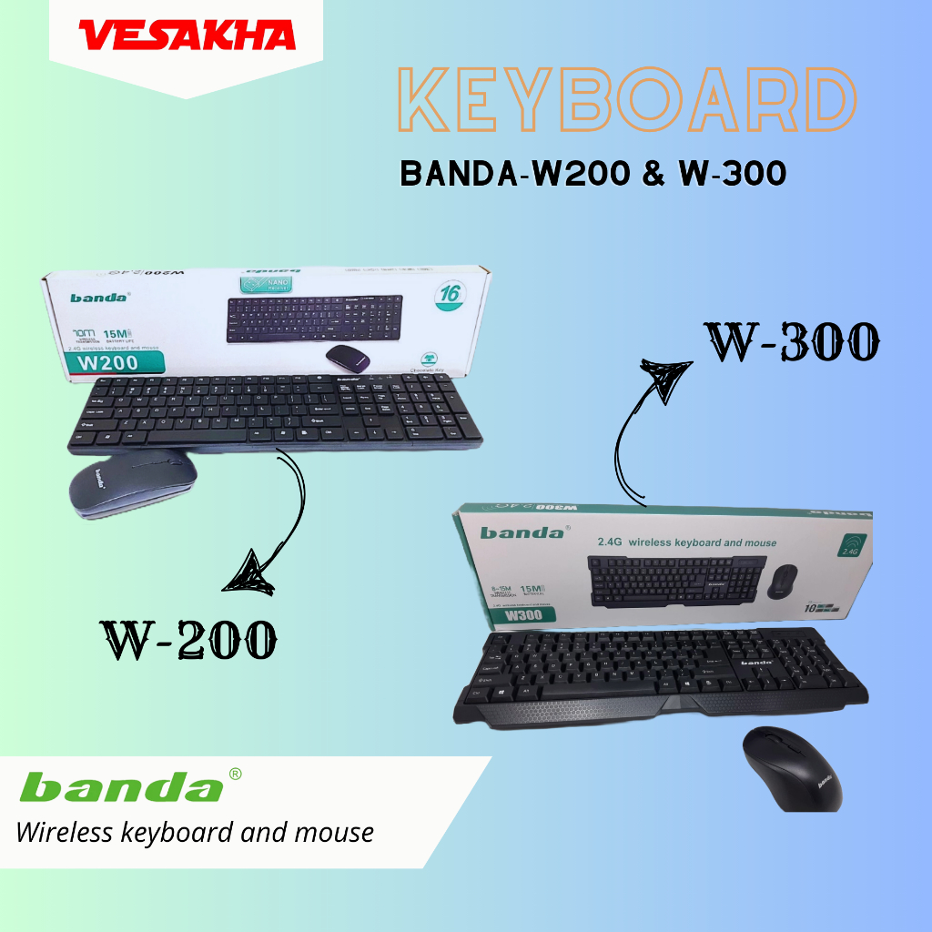 KEYBOARD+ MOUSE BANDA WIRELESS