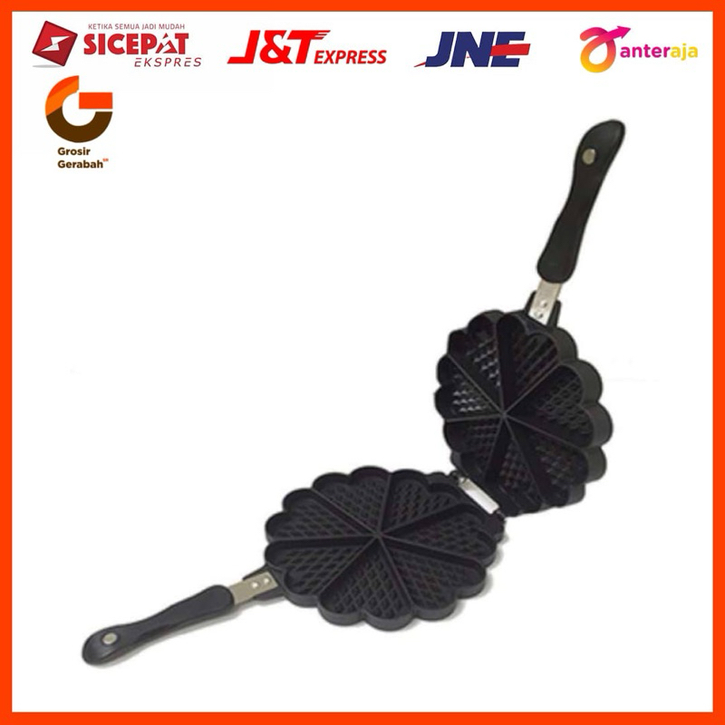 waffle cake pan cetakan kue waffle 23cm wp-23-is benteng bunga jumbo