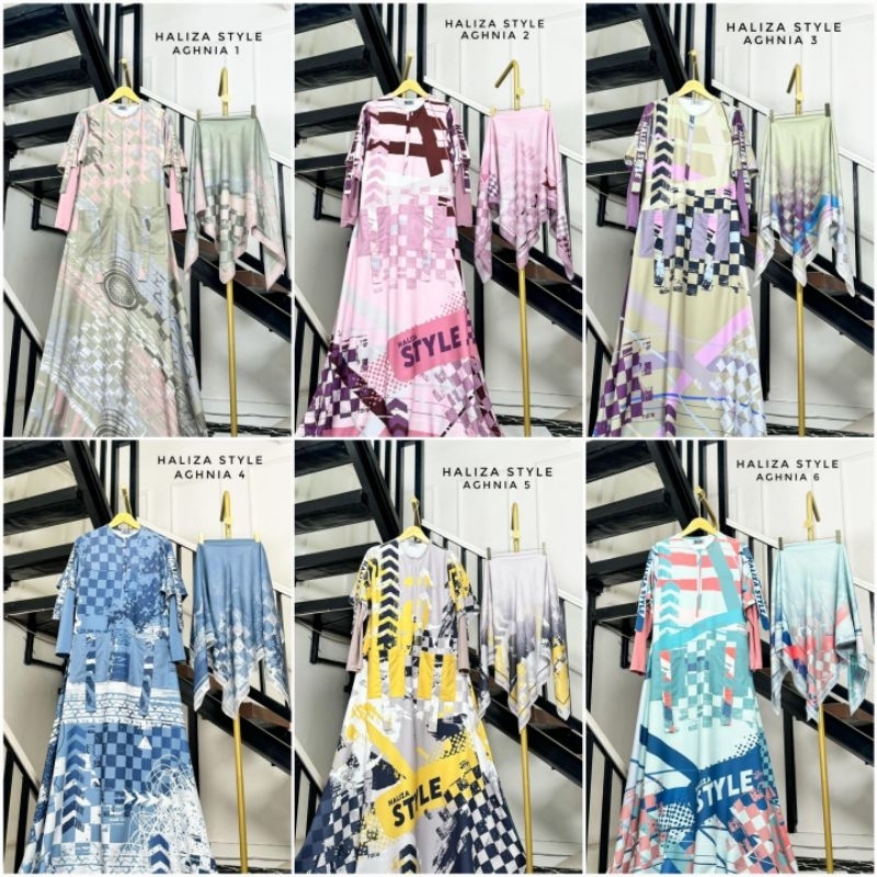 Gamis AGHNIA set Voal Scraf (Aghnia 1-6)