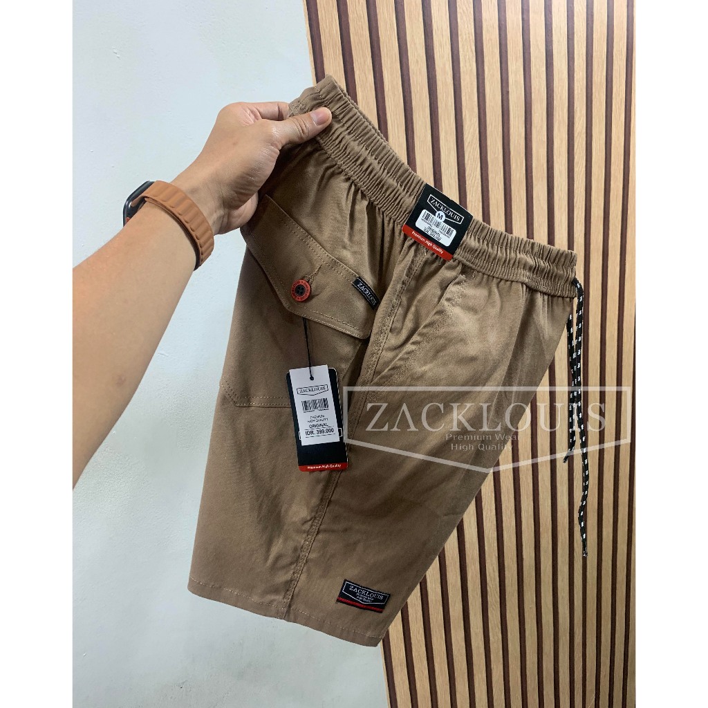 Boardshort Celana Pendek Pria Santai Pinggang Karet Stretch/ Melar